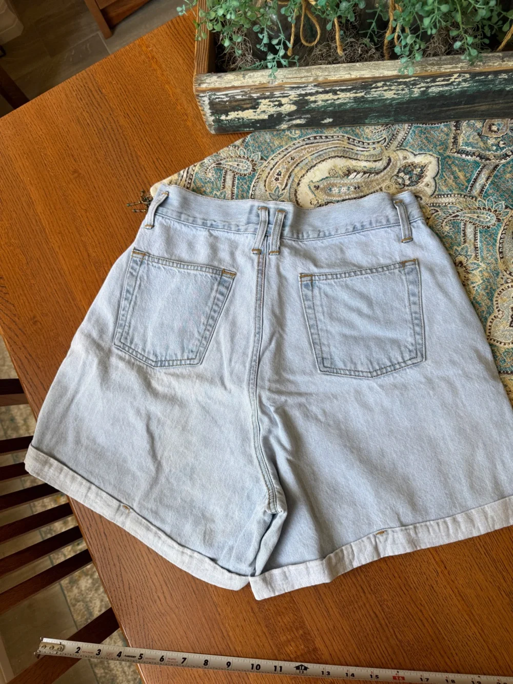 J.G. Hook Y2K High Rise Long Denim Mom Shorts Light Wash 100% Cotton Size 12